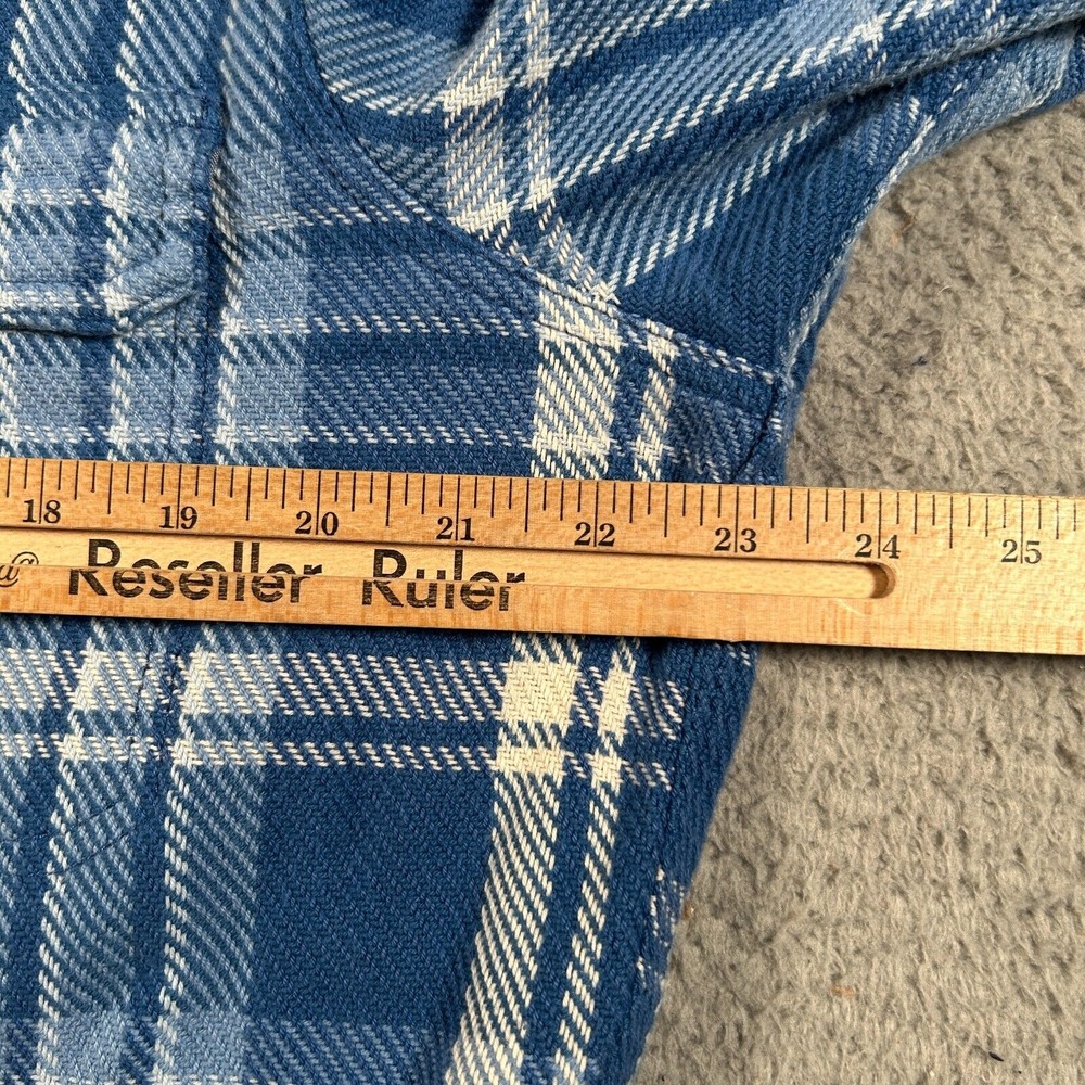 L.L. Bean Blue and White Plaid Casual Button-Down Shirt - Picture 7 of 8